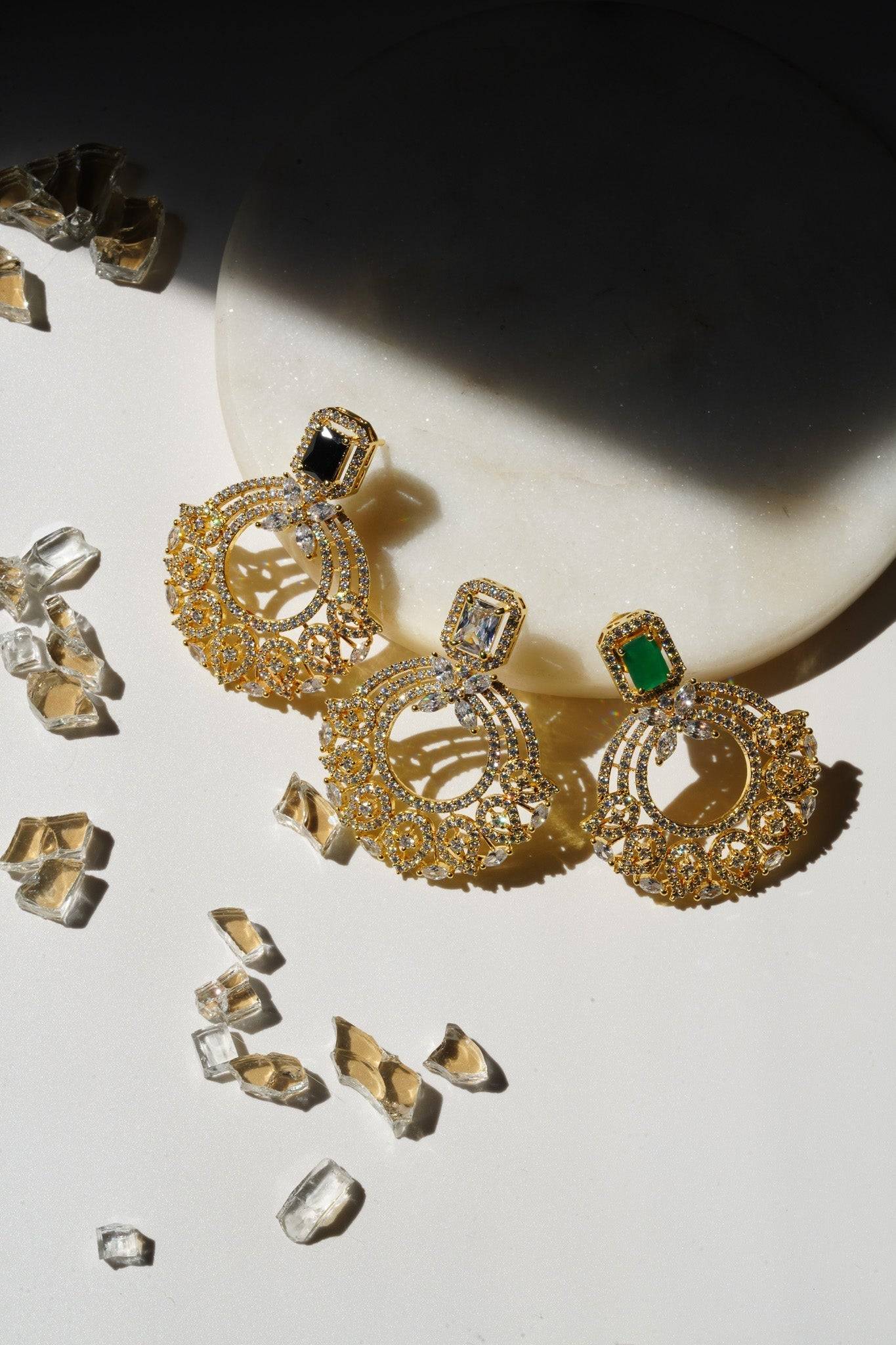 Mia - Dainty Chandbali Earrings Chandbali from Inaury