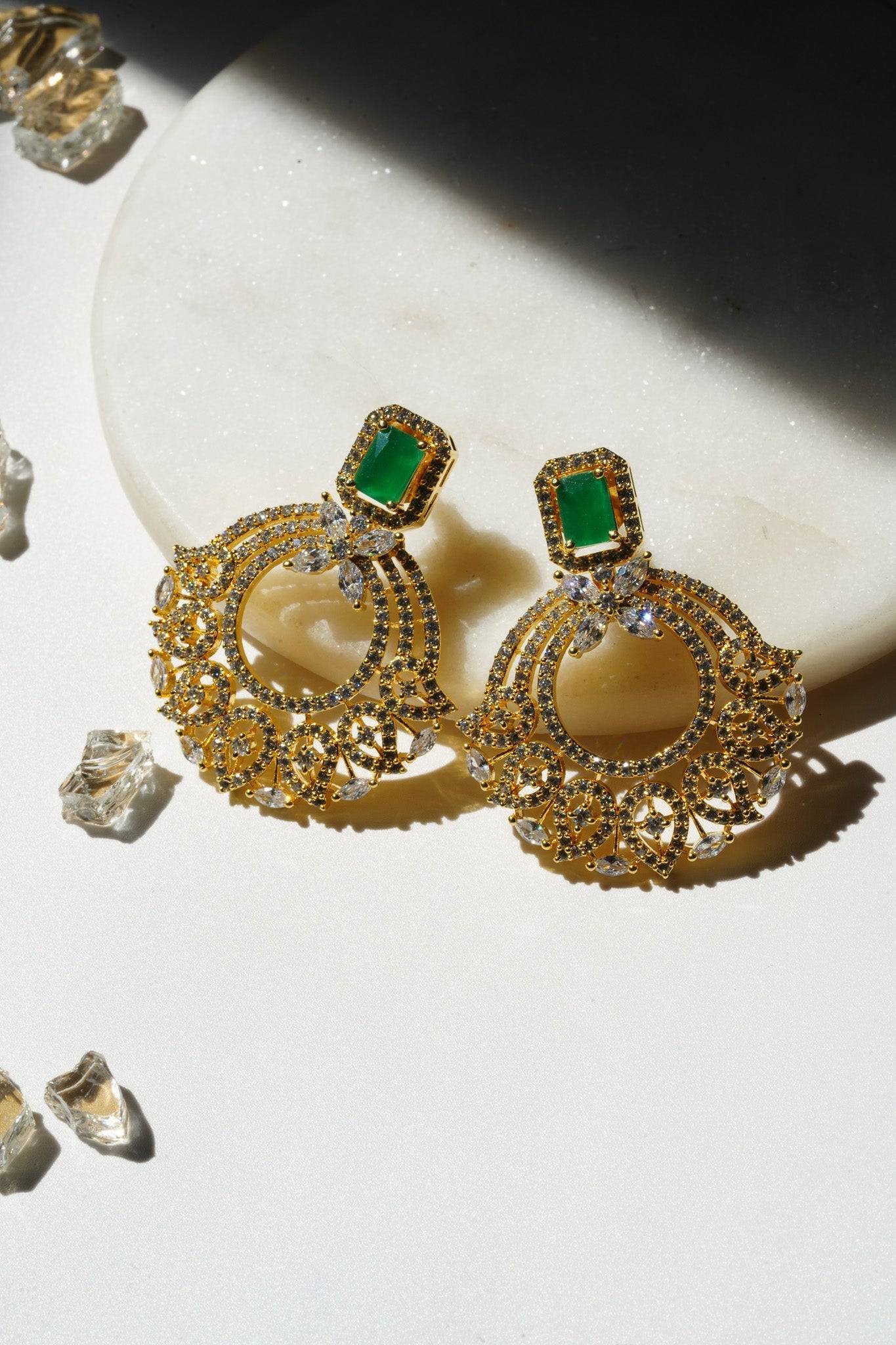 Mia - Dainty Chandbali Earrings Chandbali from Inaury