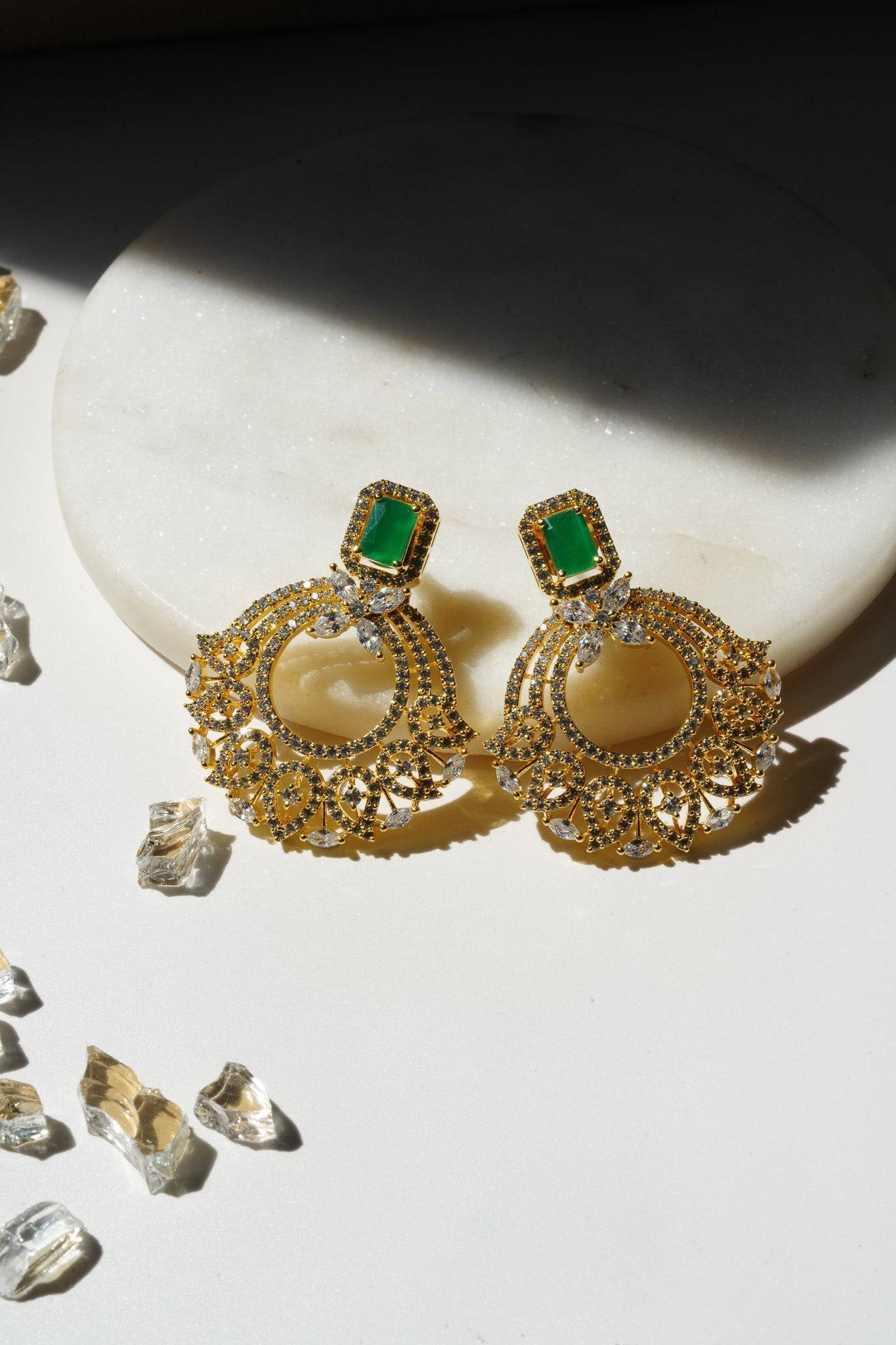 Mia - Dainty Chandbali Earrings Chandbali from Inaury