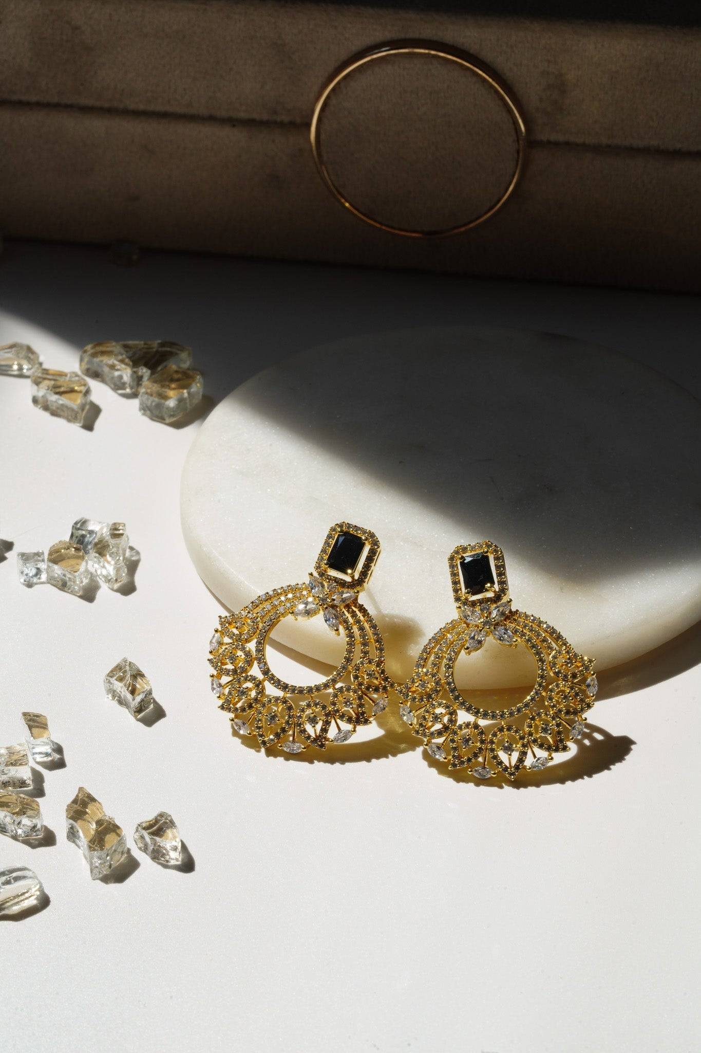 Mia - Dainty Chandbali Earrings Chandbali from Inaury