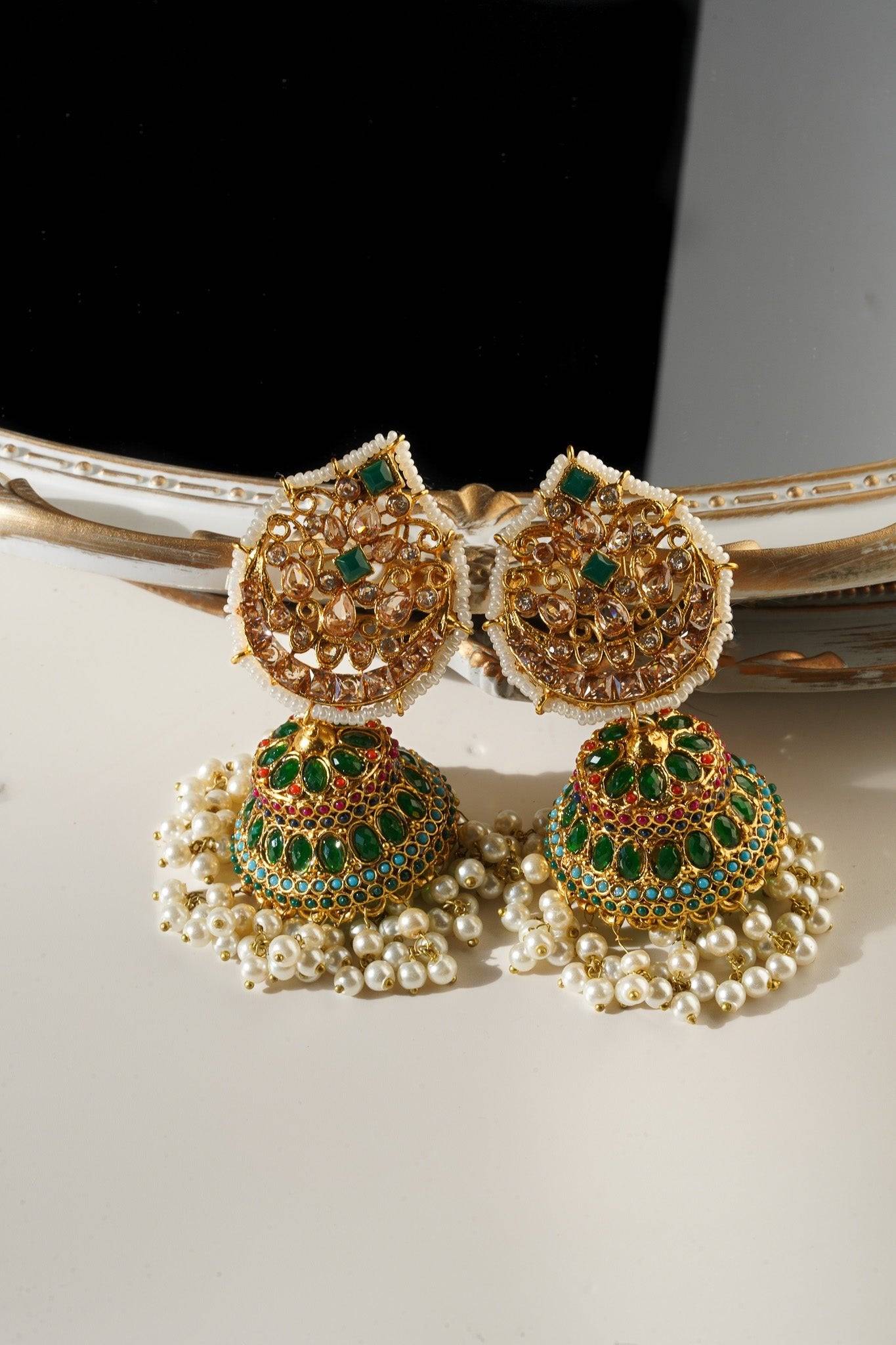 Mishti - Statement Jhumka Earrings Jhumkas from Inaury