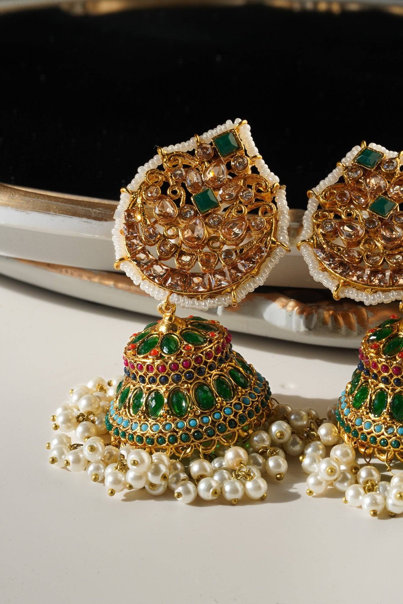 Mishti - Statement Jhumka Earrings Jhumkas from Inaury