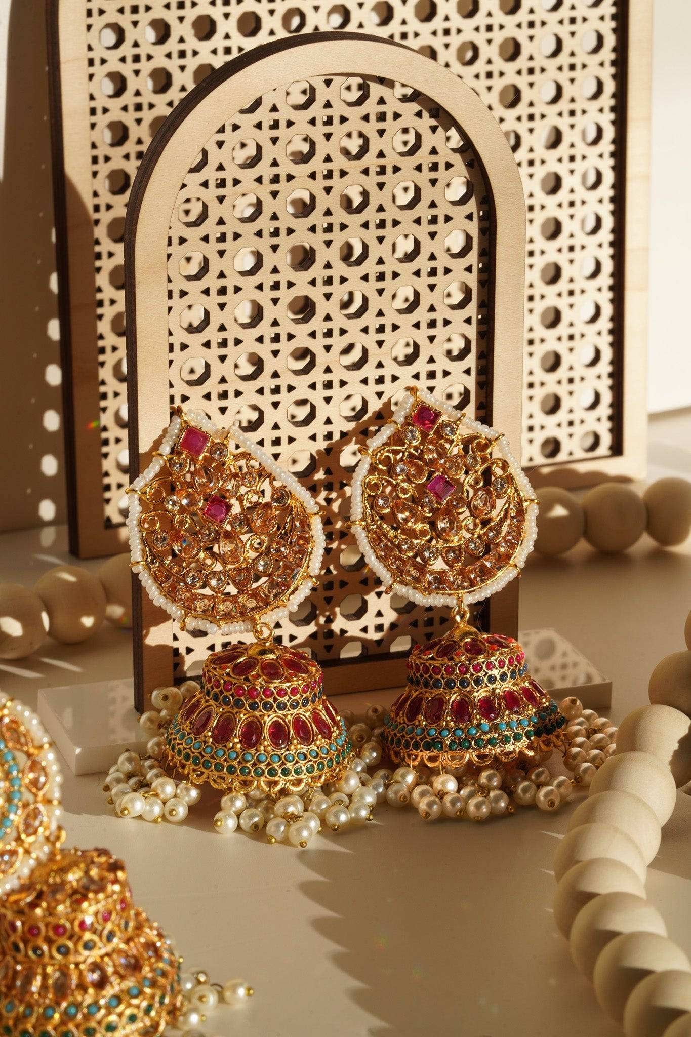 Mishti - Statement Jhumka Earrings Jhumkas from Inaury