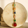 Nila Diamanté Accent Golden AD Maang Tikka - Gold-plated with teardrop stones and diamante accents, available in gold & multicolor or gold & white.