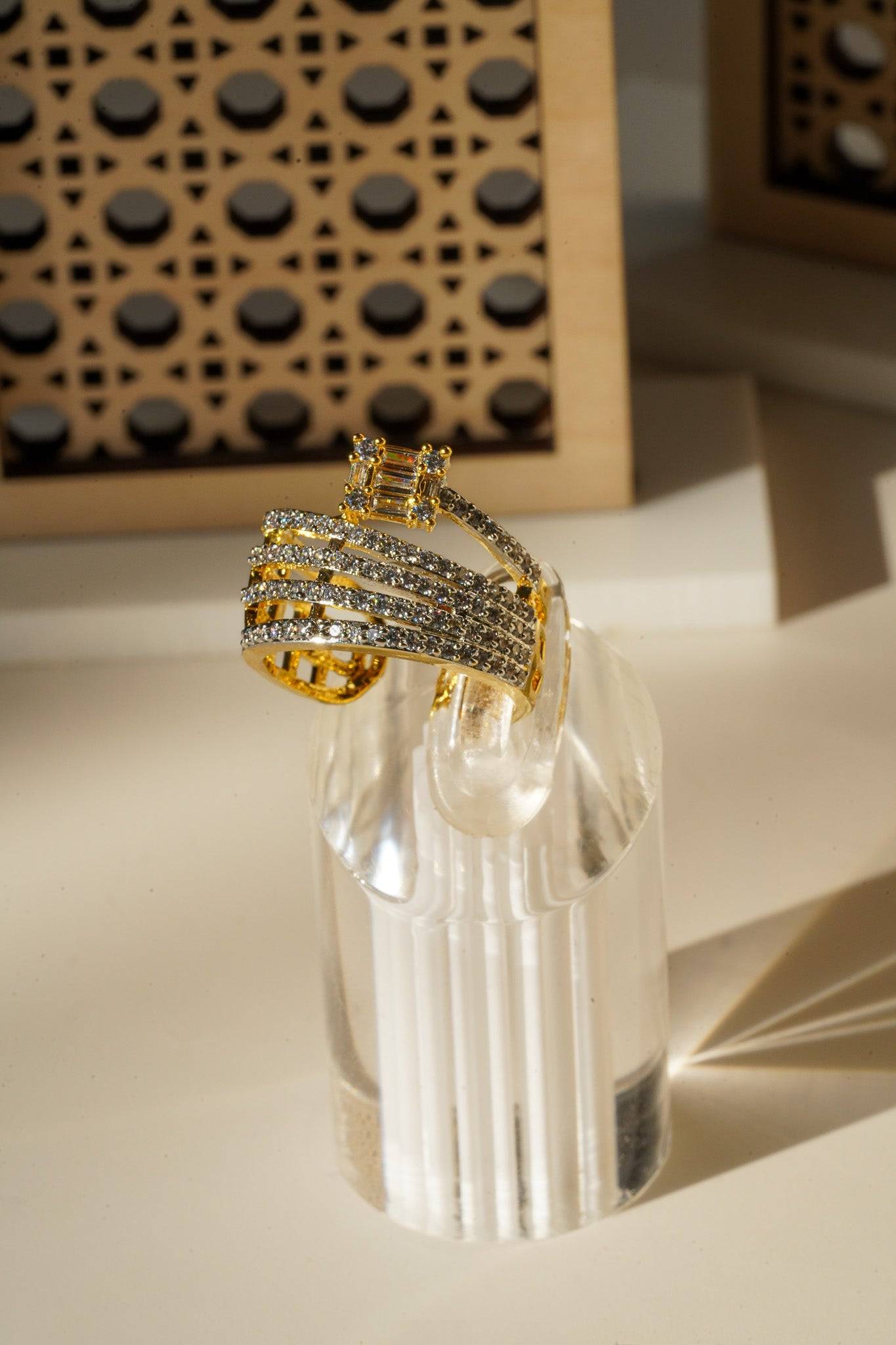 Nina - Multirow Adjustable AD Ring Rings from Inaury
