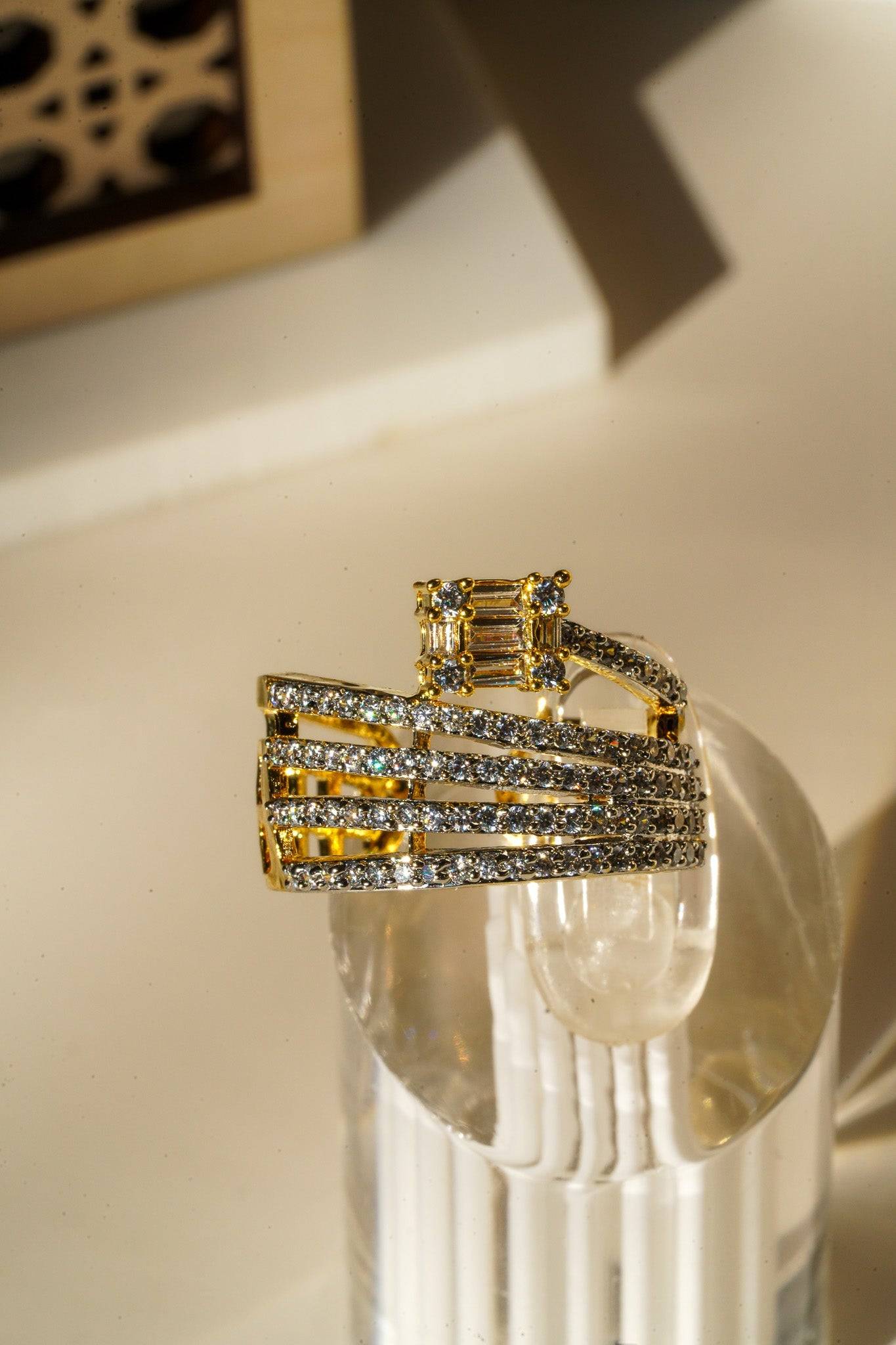 Nina - Multirow Adjustable AD Ring Rings from Inaury