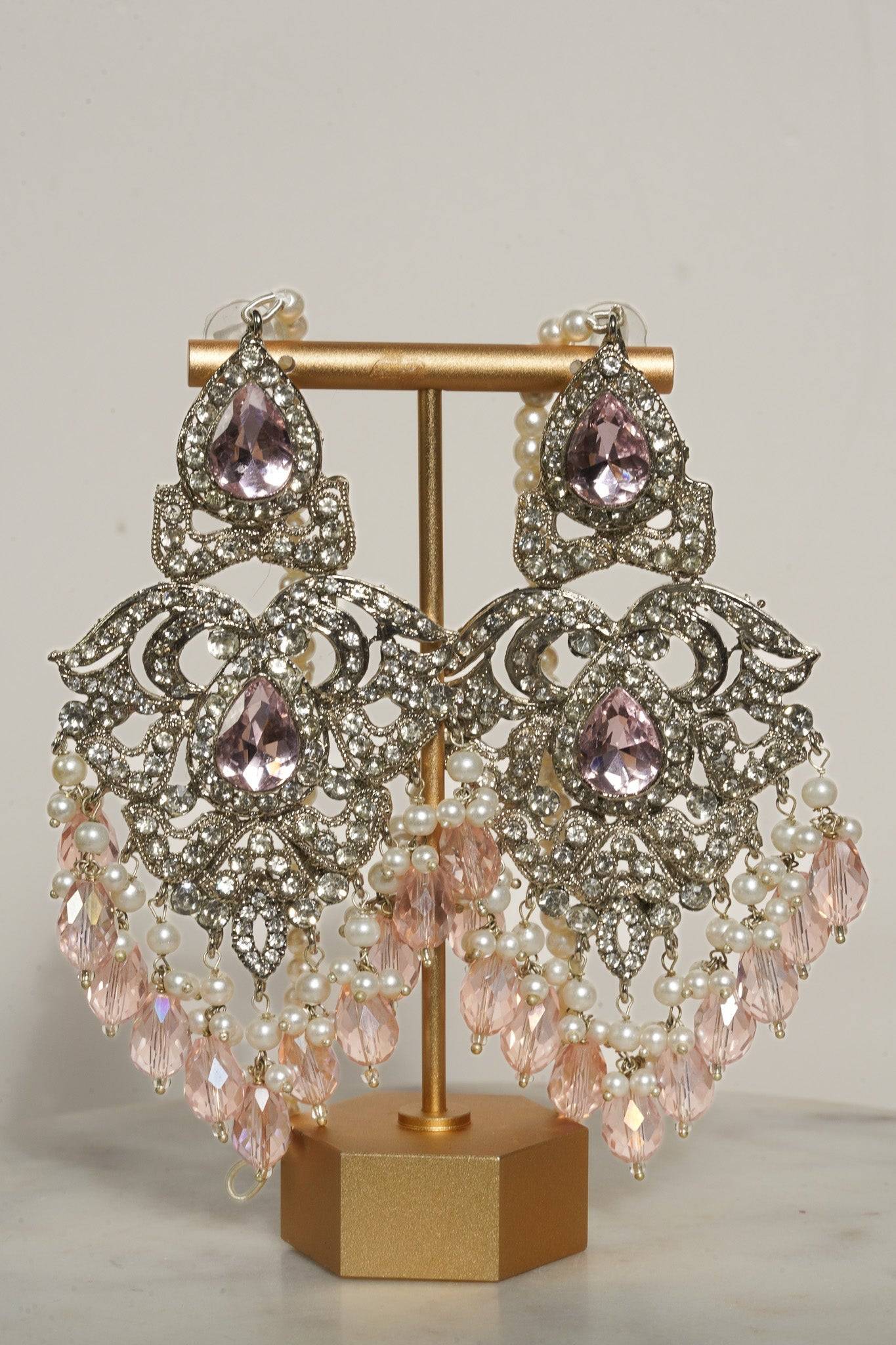 Noreen - Artisan Crafted Choker Necklace Set With Earrings & Tikka Choker Necklace Set from Inaury
