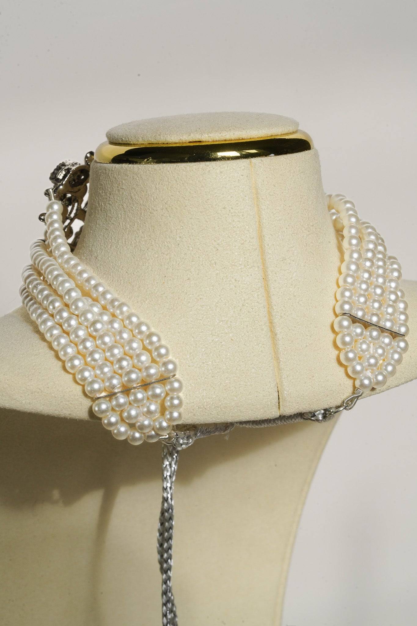 Noreen - Artisan Crafted Choker Necklace Set With Earrings & Tikka Choker Necklace Set from Inaury