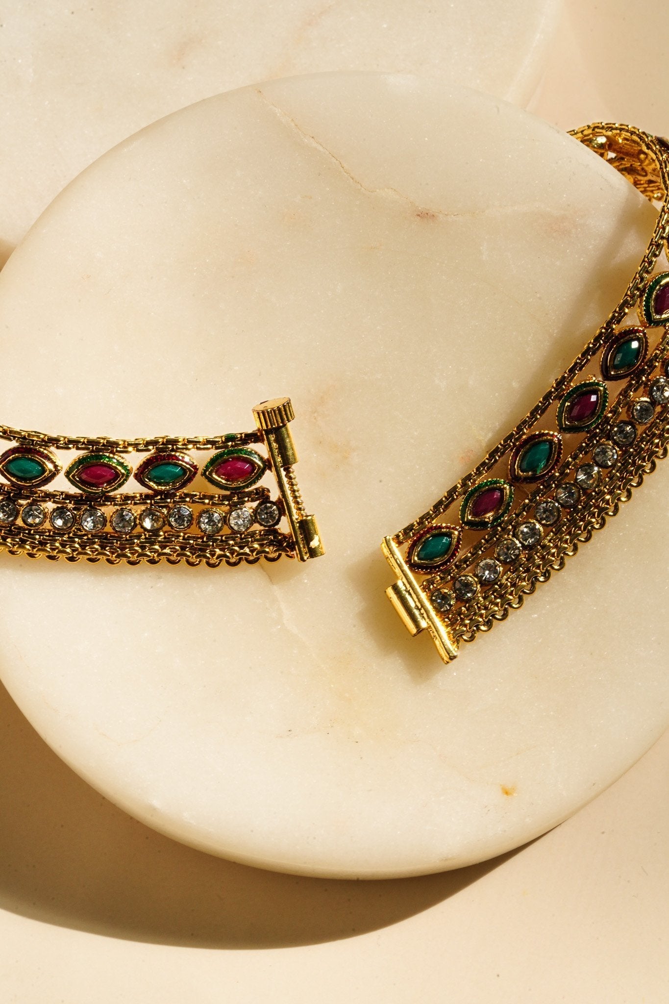 Nupur - Golden Kundan Anklets Anklets from Inaury