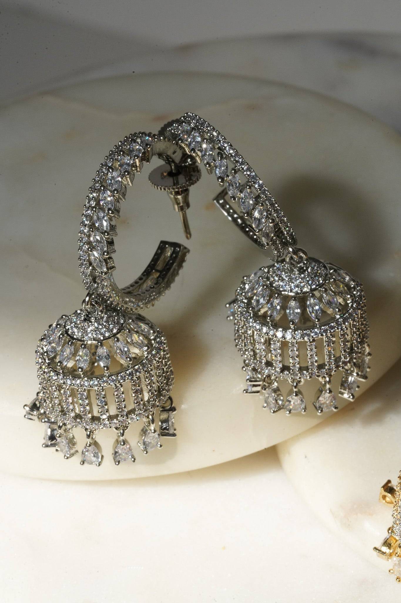 Parisa - AD Hoop Jhumka Jhumkas from Inaury