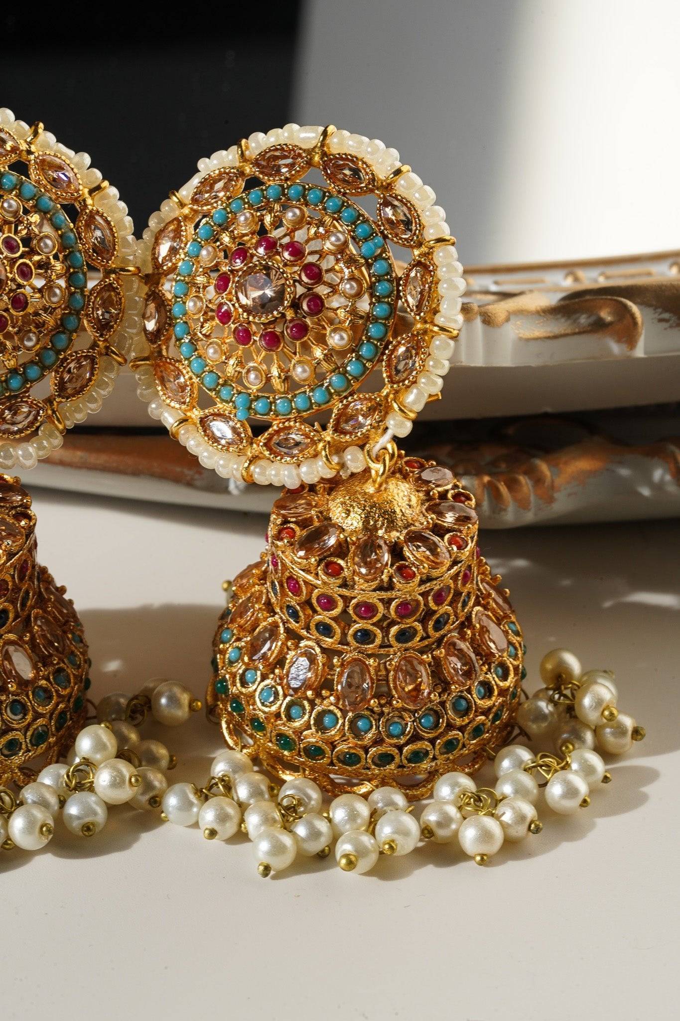 Samreen - Statement Jhumka Earrings Jhumkas from Inaury