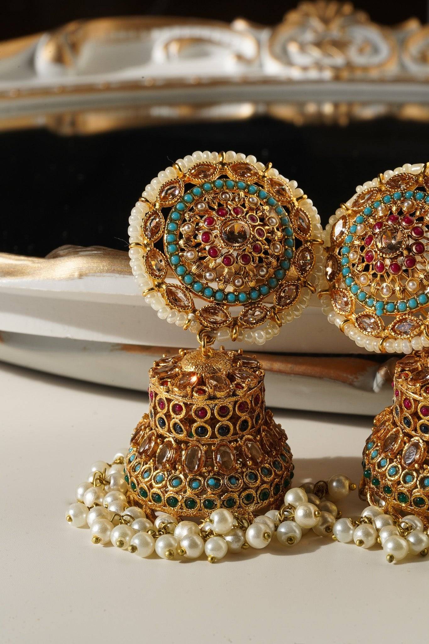 Samreen - Statement Jhumka Earrings Jhumkas from Inaury