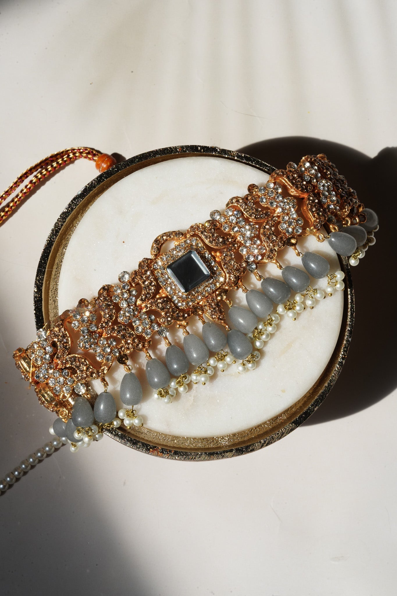Sana- Choker Necklace Set With Earrings & Tikka Choker Necklace Set from Inaury