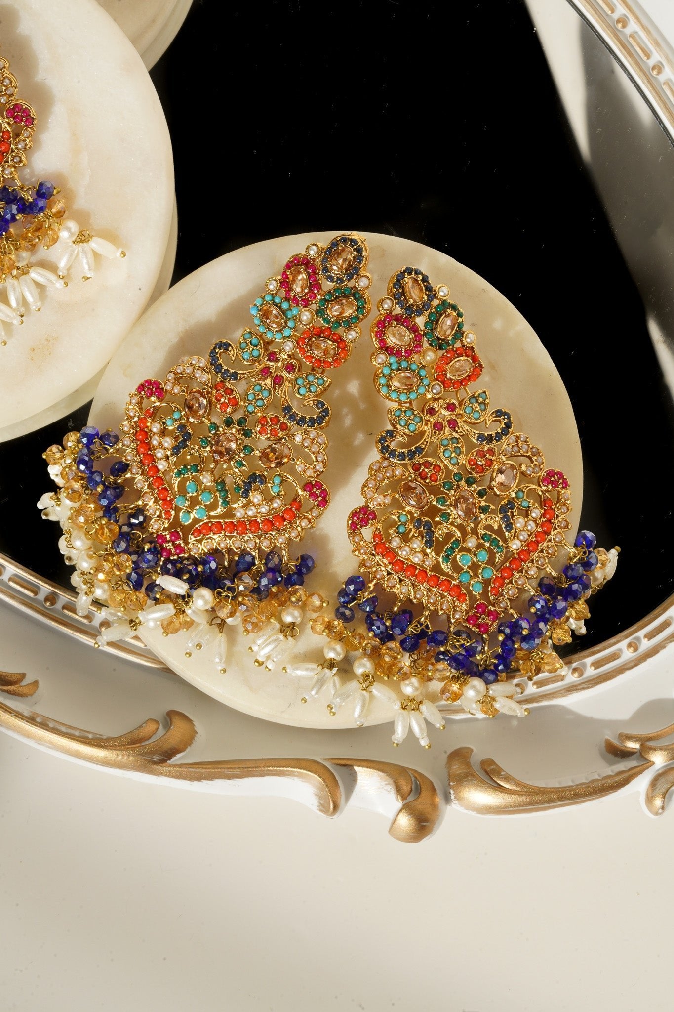 Sarah - Chandelier Earrings & Tikka Set Earrings & Tikka Set from Inaury