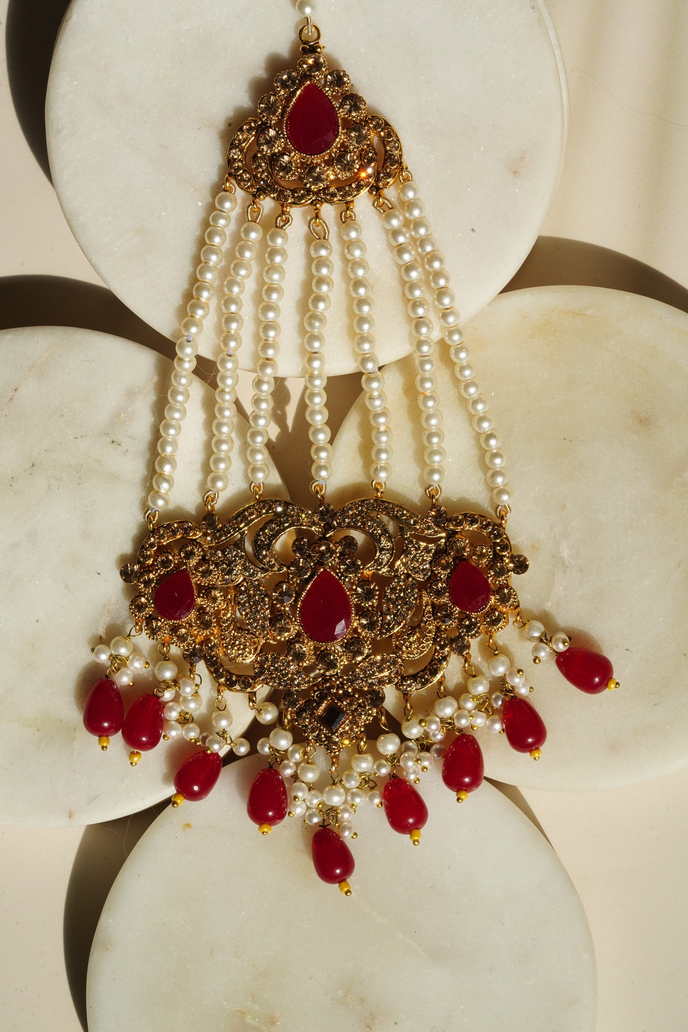 Sareena - Mirror Embellished Choker Necklace Set Choker Necklace Set from Inaury