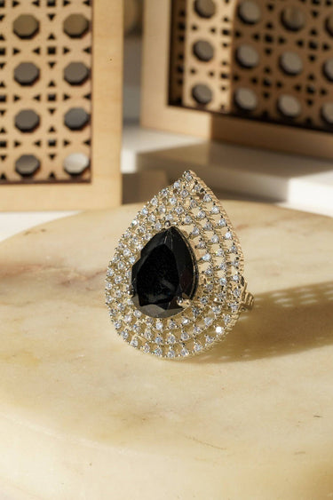 Shaffa - Teardrop AD Adjustable Ring Rings from Inaury