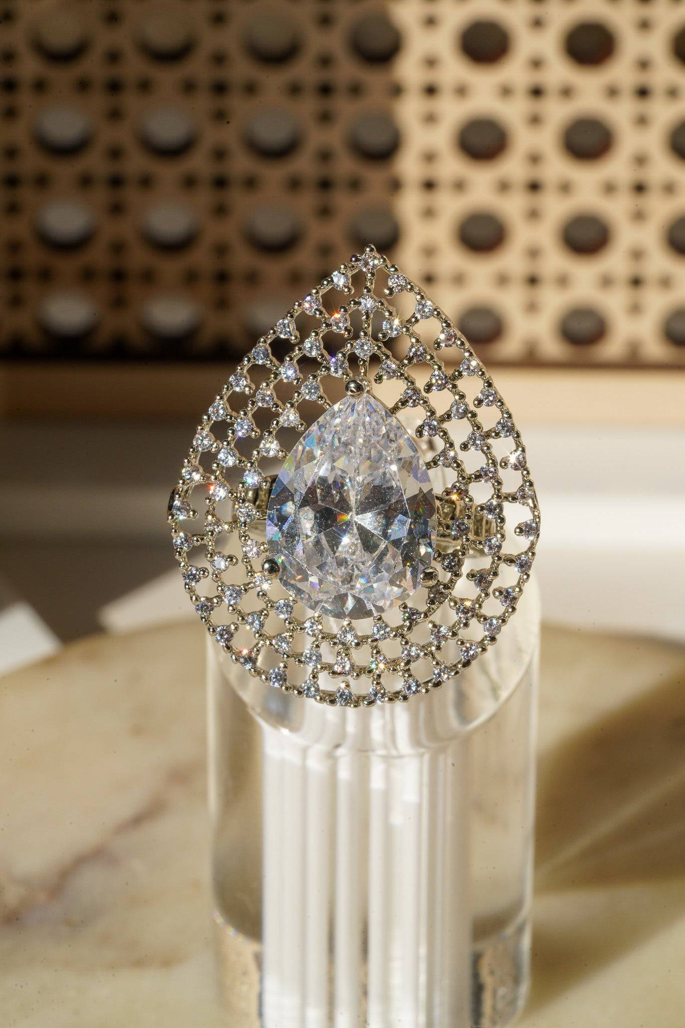 Shaffa - Teardrop AD Adjustable Ring Rings from Inaury