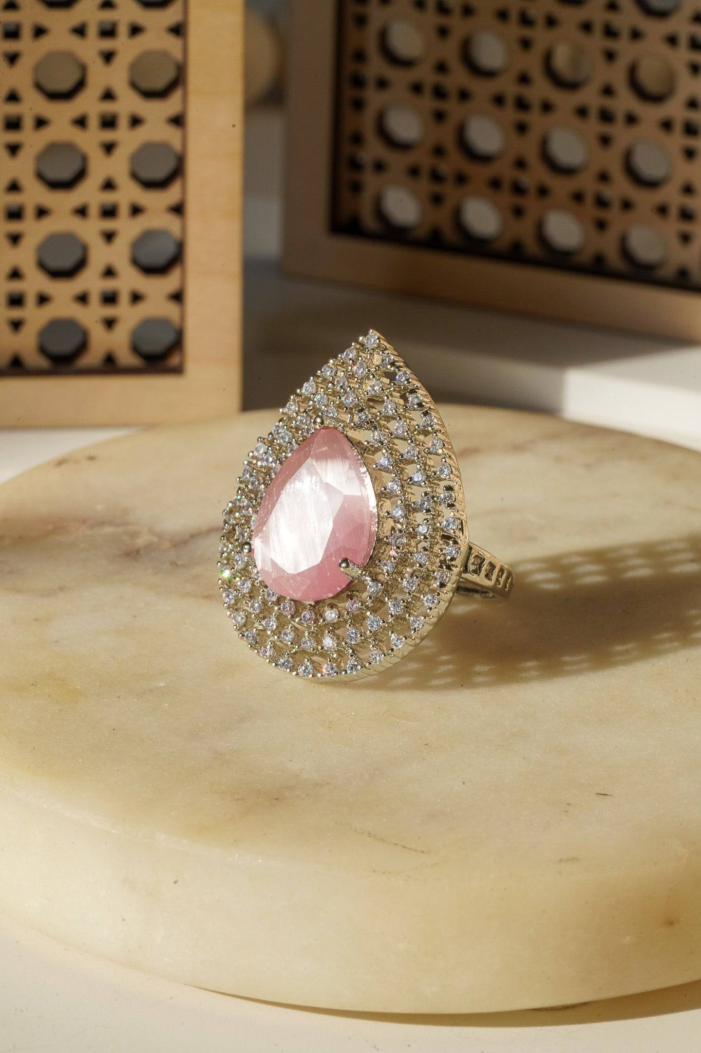 Shaffa - Teardrop AD Adjustable Ring Rings from Inaury