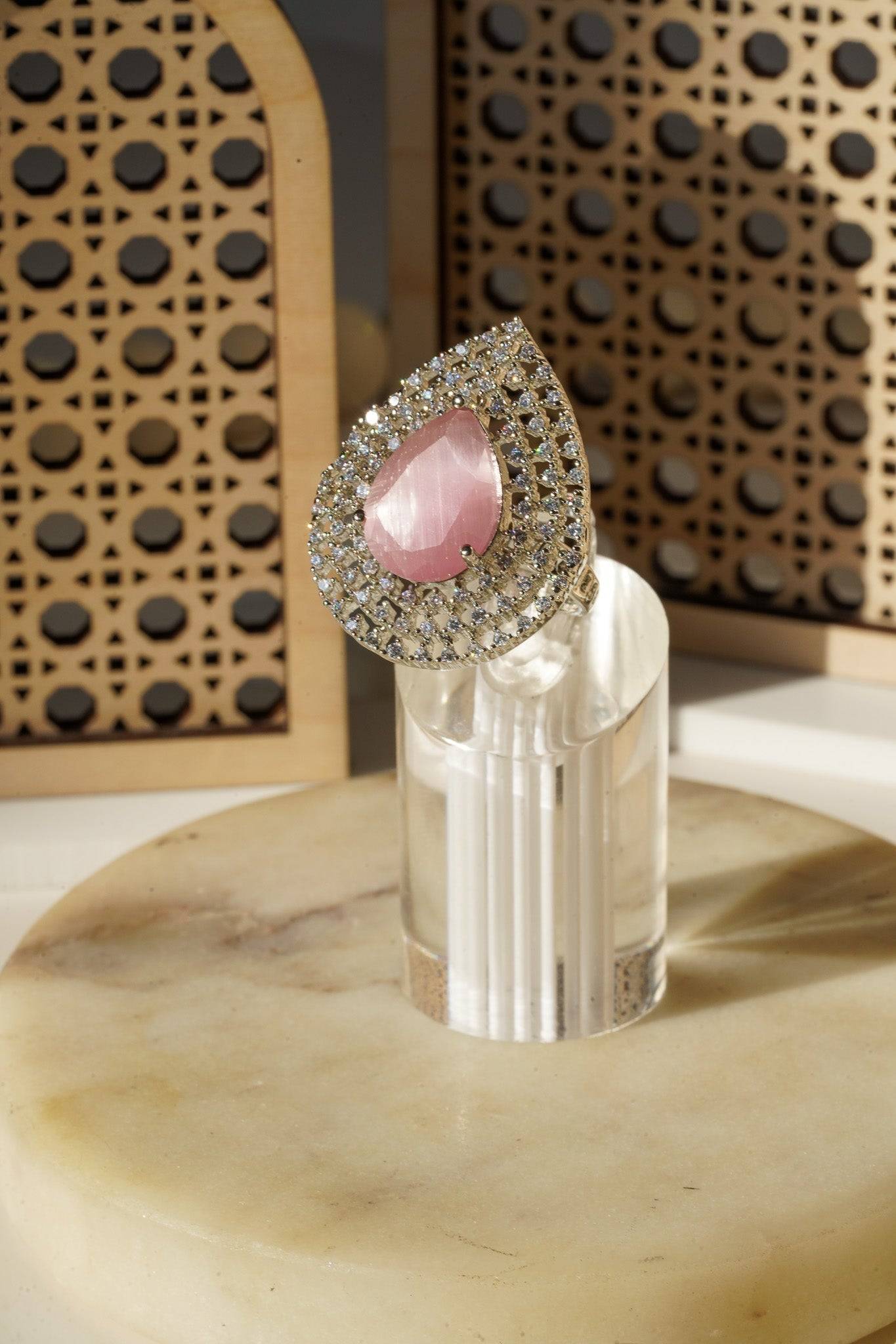 Shaffa - Teardrop AD Adjustable Ring Rings from Inaury