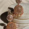Sila - Silver Dome Shape Jhumka Earrings Jhumkas from Inaury