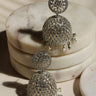 Sila - Silver Dome Shape Jhumka Earrings Jhumkas from Inaury