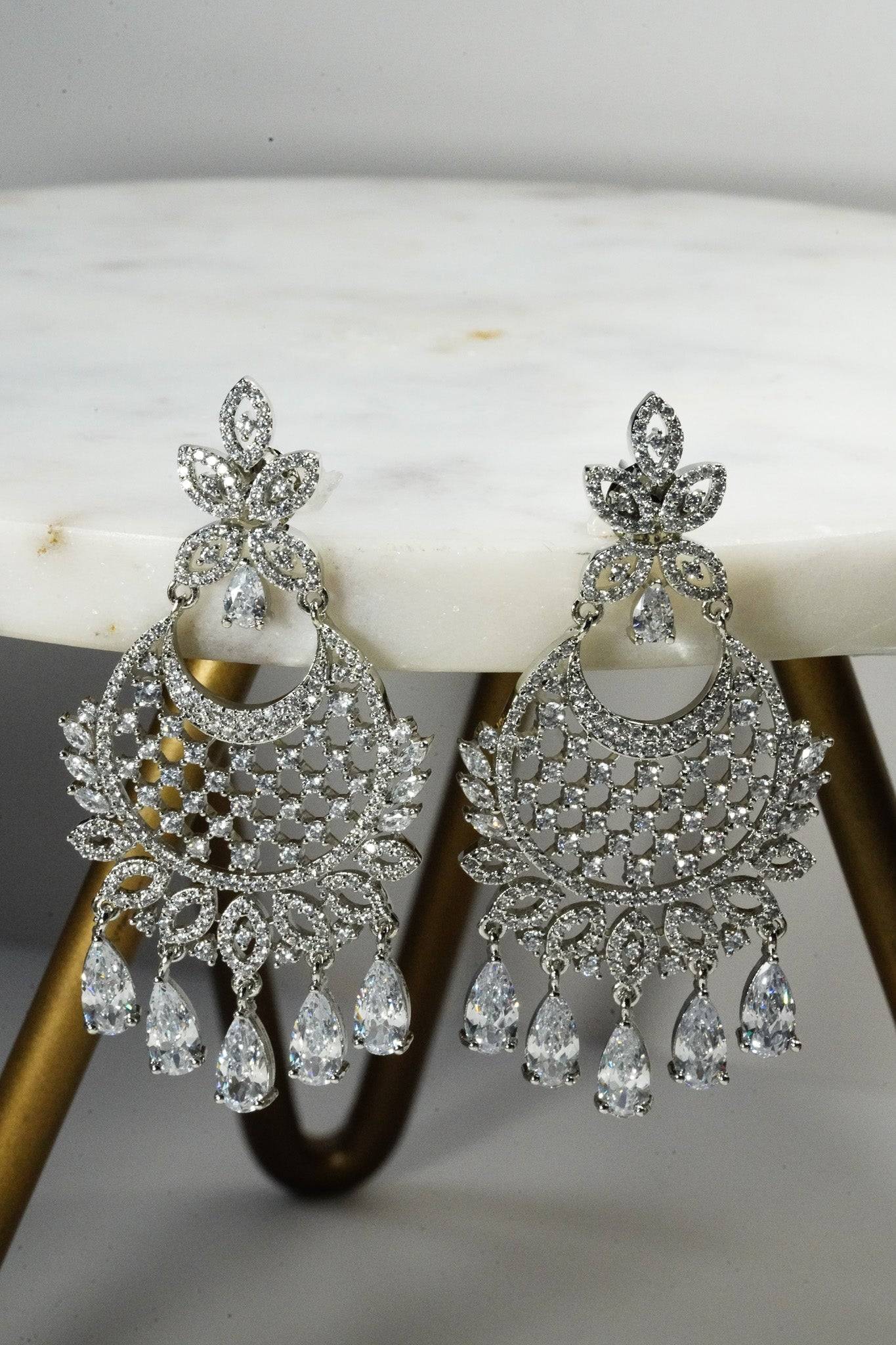 Siya - AD Chandbali Earrings Chandbali from Inaury