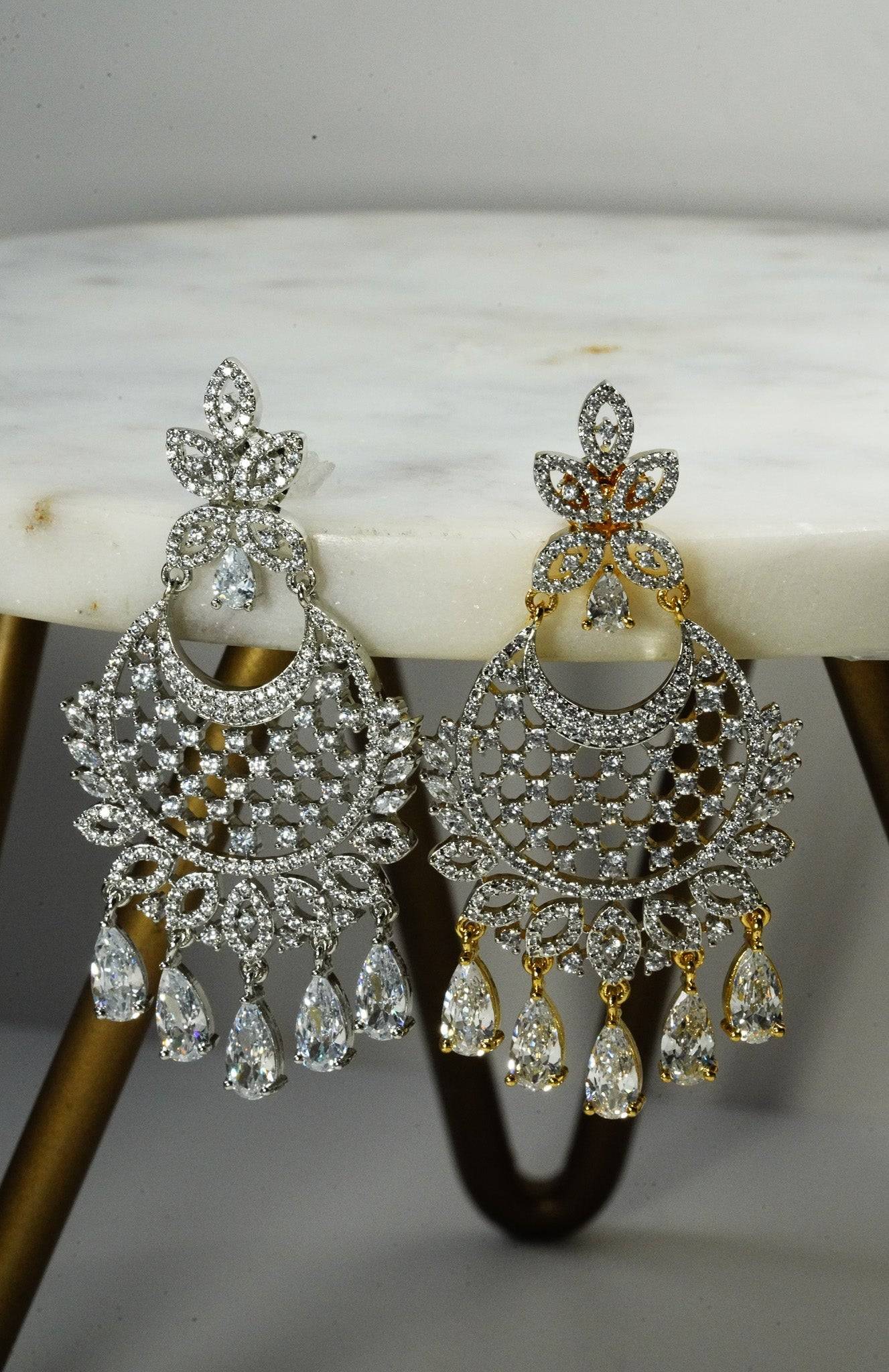 Siya - AD Chandbali Earrings Chandbali from Inaury