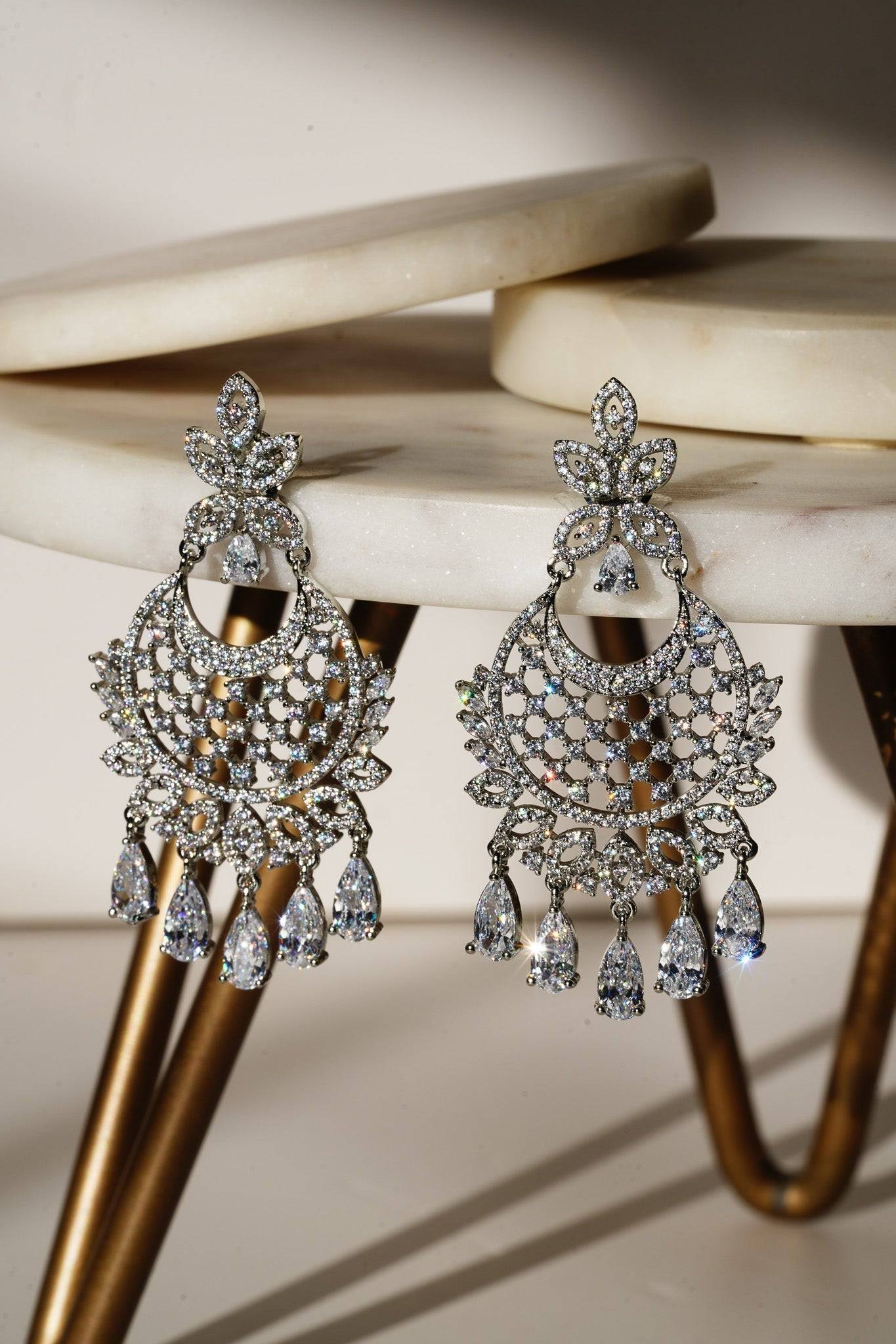 Siya - AD Chandbali Earrings Chandbali from Inaury