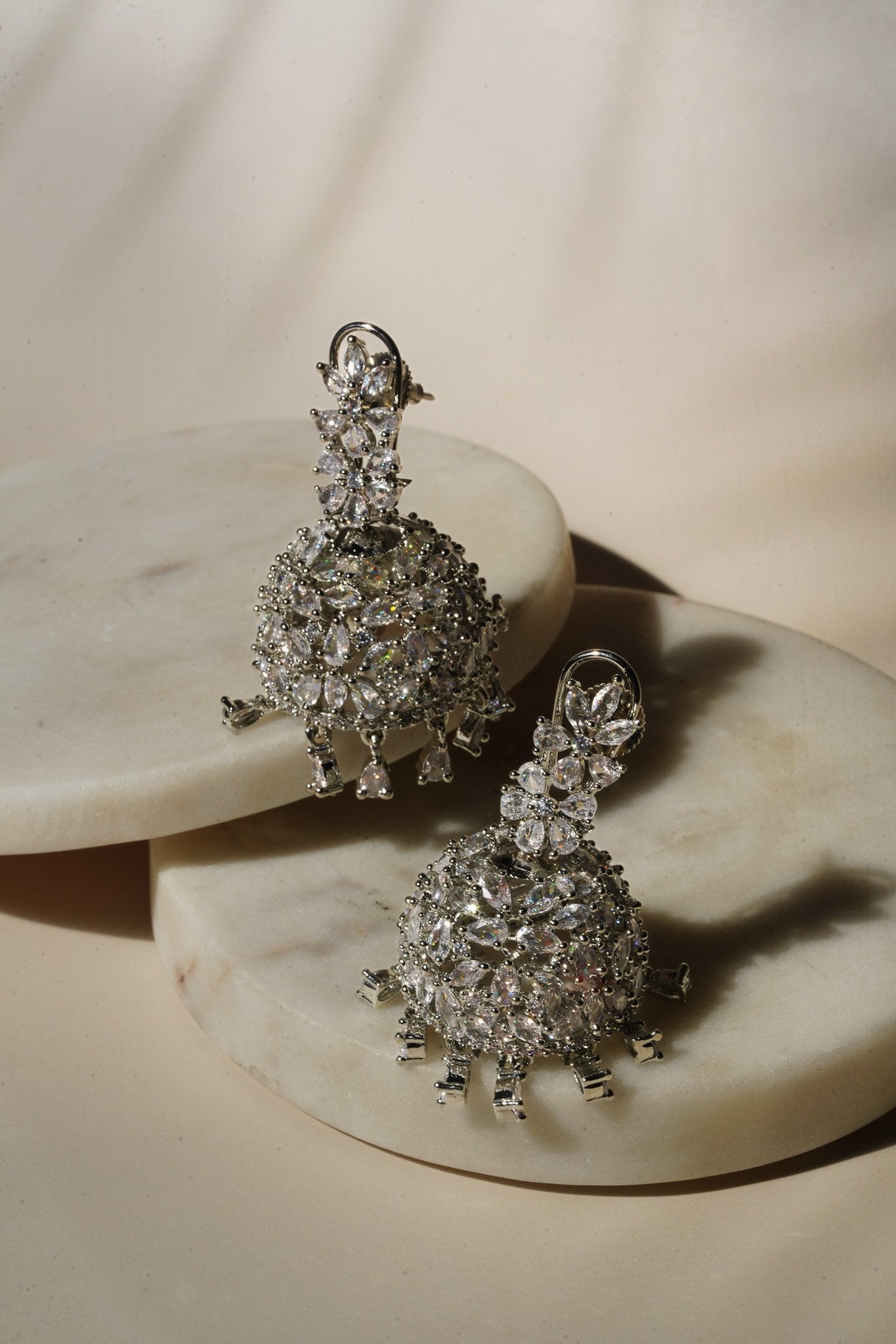 Sneha - Floral Jhumka Earrings Jhumkas from Inaury