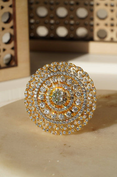 Sonia - Round Adjustable AD Ring Rings from Inaury