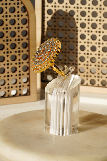 Sonia - Round Adjustable AD Ring Rings from Inaury