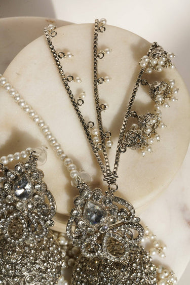 Suhana - Silver Elongated Bahubali Jhumka Earrings Jhumkas from Inaury