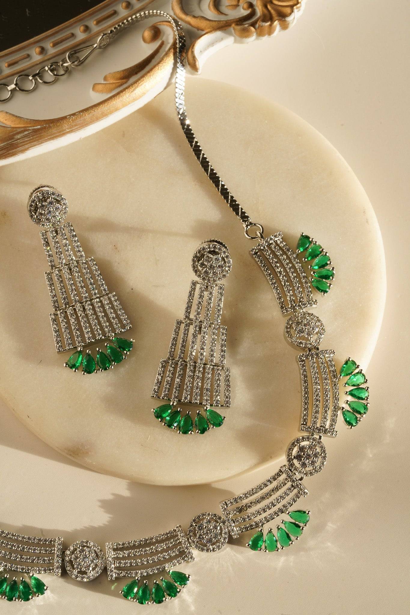 Zareena - AD Necklace Set Classic Necklace Set from Inaury