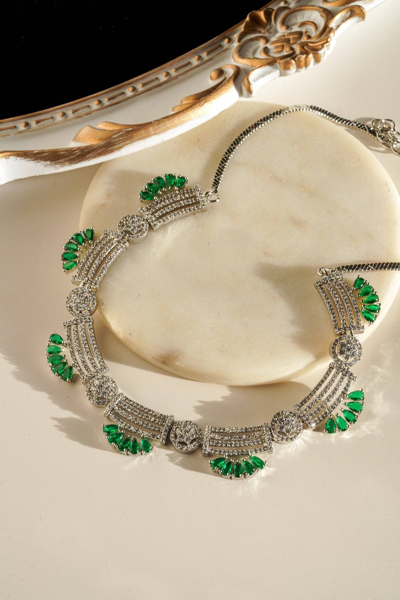 Zareena - AD Necklace Set Classic Necklace Set from Inaury